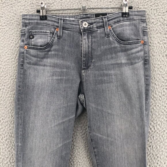 AG Adriano Goldschmied Jeans Womens 29 Gray Houndstooth Leggings Ankle Skinny - Picture 2 of 14